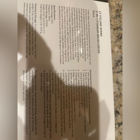 Lange Le Volume 60MM Brush Dryer - Black and Copper - Picture 8 of 8